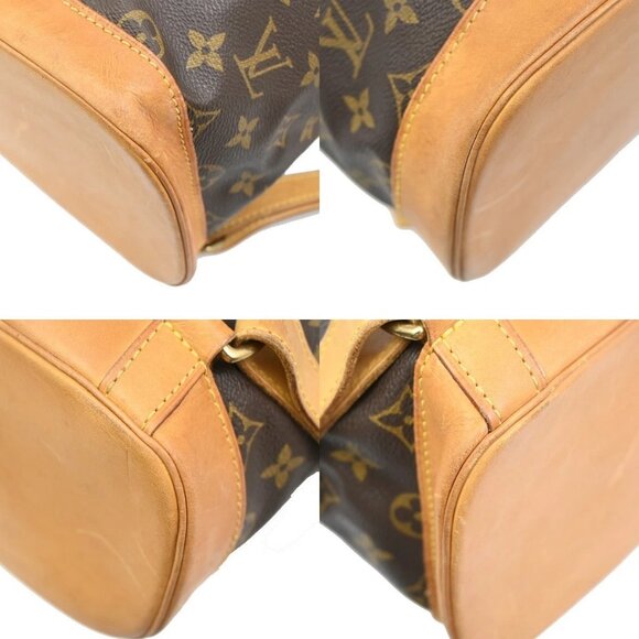 LOUIS VUITTON Montsouris GM Backpack Bag Monogram Leather Brown M51135 96CA273 main image 5